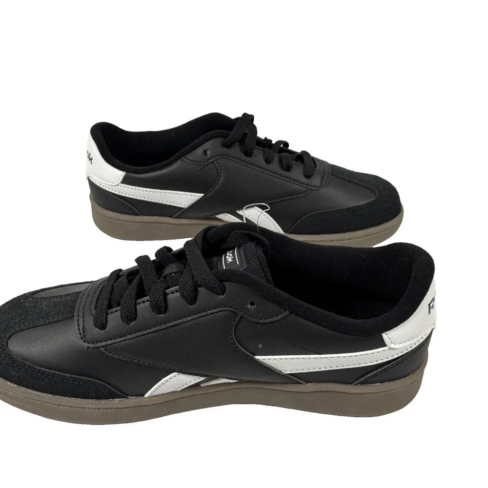 New Reebok Black/White Lace Up Low Top Athletic Sneaker Big Kids Size 5K NWOB